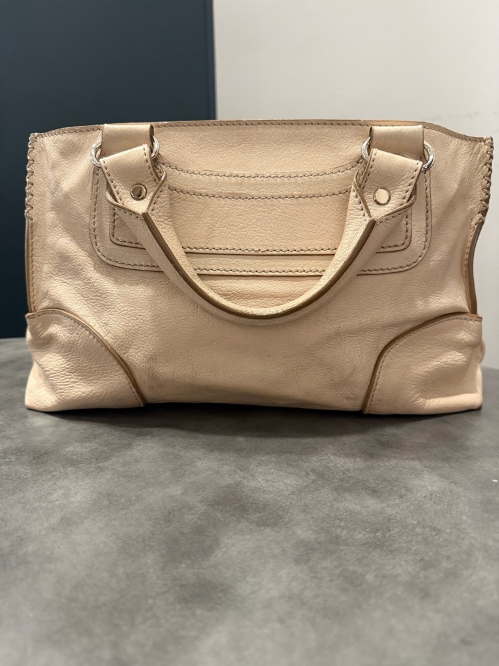 Celine Cream Leather Boogie Bag with Silver Celine Horse & Buggy Charm - Picture 12 of 12
